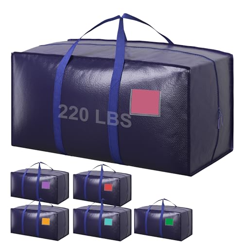 RMOHRO 6 Pack Heavy Duty Moving Bags with Side Zipper and 93L Capacity
