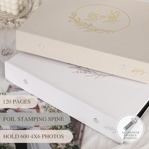 Large Capacity 600-Pocket Photo Album for 4x6 Photos, Linen Hardcover