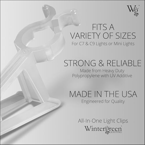 All-in-One Christmas Light Clips for Gutters and Shingles - 100 Count