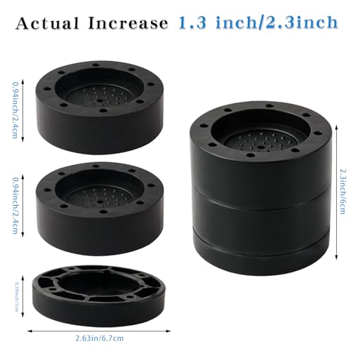 Adjustable Heavy Duty Bed Risers - Set of 4, Lift 2 Inches