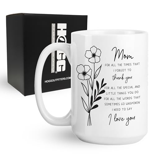 I Love You Mom Mug 15oz Ceramic Coffee Cup with Funny Gift Message