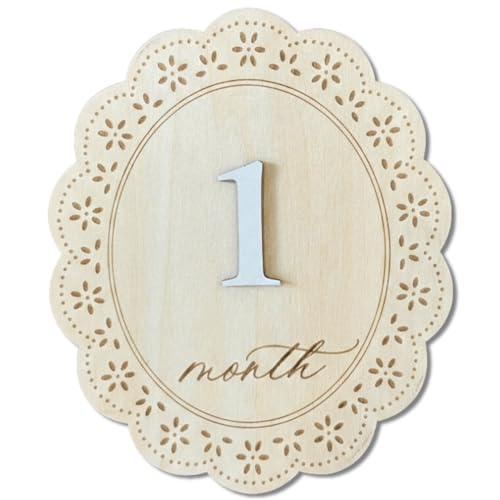 Baby Girl Monthly Milestone Signs - Double-Sided Newborn Photo Props