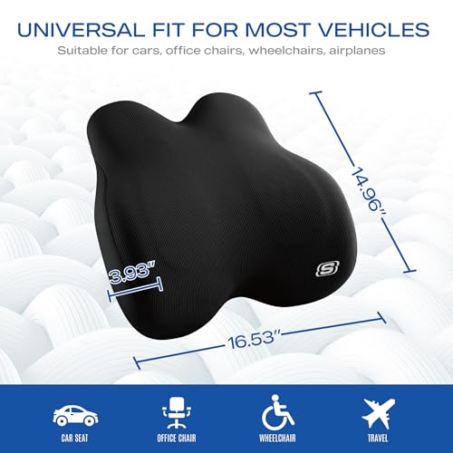 Memory Foam Lumbar Support Pillow for Lower Back Pain Relief