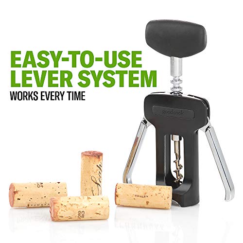 Good Cook Corkscrew Wine Bottle Opener - Durable Bar Tool for All Sizes
