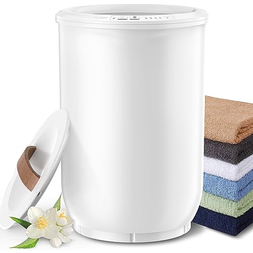 Flyhit Snow White Large Heated Towel Warmer for Bathroom - Auto Shut Off, Fits Up to Two Oversized Towels