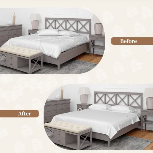 Adjustable Bed Sheet Holder Straps - Heavy Duty Mattress Clips (4 Pack)
