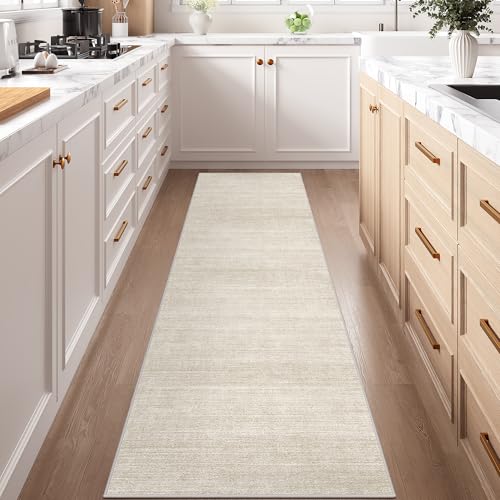 2x8 Washable Runner Rug, Non-Slip Striped Low Pile Hallway Carpet