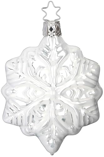 Inge-Glas German Hand-Painted Snowflake Christmas Ornament 2024 Collection