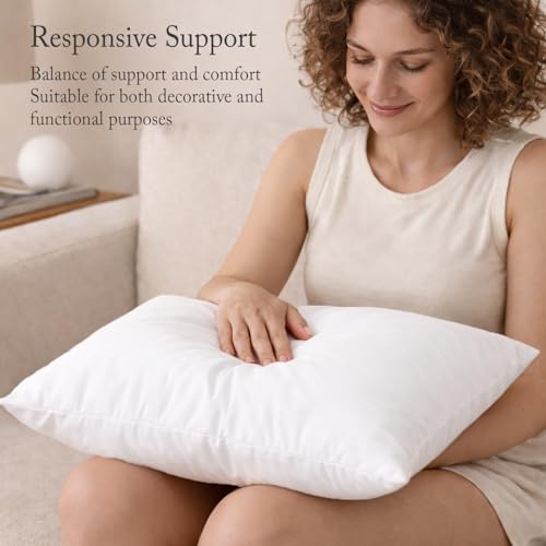 puredown 24x24 Euro Pillow Inserts - Pack of 2 Feather Down Stuffers