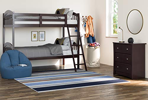 Convertible Twin-Over-Twin Bunk Bed - Solid Wood Kids Bed, Espresso