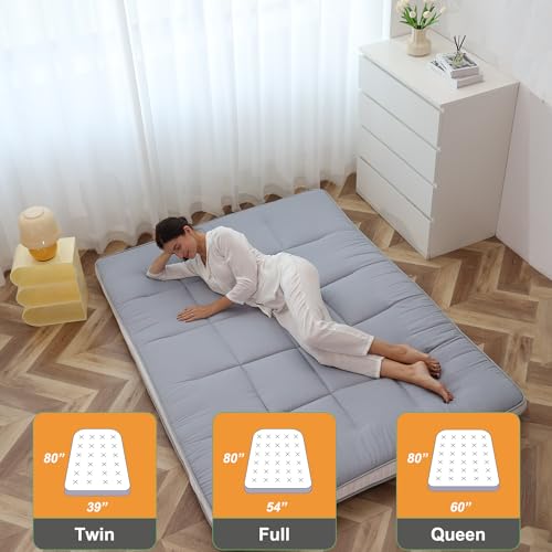 Full Size Foldable Futon Mattress, 5-Inch Thick Memory Foam Floor Bed
