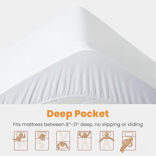 MATBEBY Full Size Mattress Pad - Cooling Breathable Quilted Mattress Topper with 21" Deep Pocket