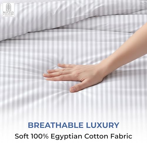 Twin Size Duvet Cover - 100% Egyptian Cotton, 600 TC, Soft & Durable