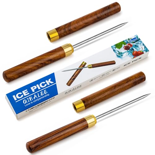 QiBaLee Black 9.4-Inch Ice Pick for Breaking Ice and Frozen Items