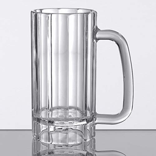 16 oz Shatterproof Plastic Beer Mugs, Commercial Grade Stein - Set of 4