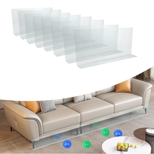 Clear Under Bed Blocker for Furniture - 8 Pack Adjustable Gap Bumper