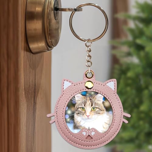 Pink Cat Shape Christmas Photo Frame Ornament Personalised Pet Keepsake