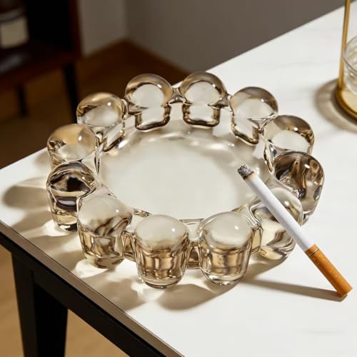 Chic Bubble Glass Candle Dish – Modern Decorative Tray for Tealights