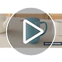Sweese Steel Blue Porcelain 20oz Tea Mug with Infuser & Lid - Microwave Safe