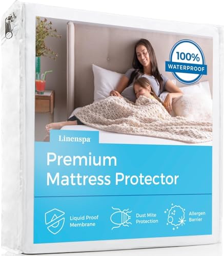 Linenspa Full Waterproof Mattress Protector – Breathable & Noiseless Cover