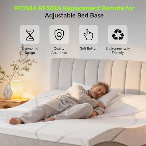 Replacement Adjustable Bed Remote Control for RF358A and RF502A Models