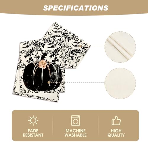 Artoid Mode 210 GSM Black 13x72 Inch Fall Table Runner Home Decor