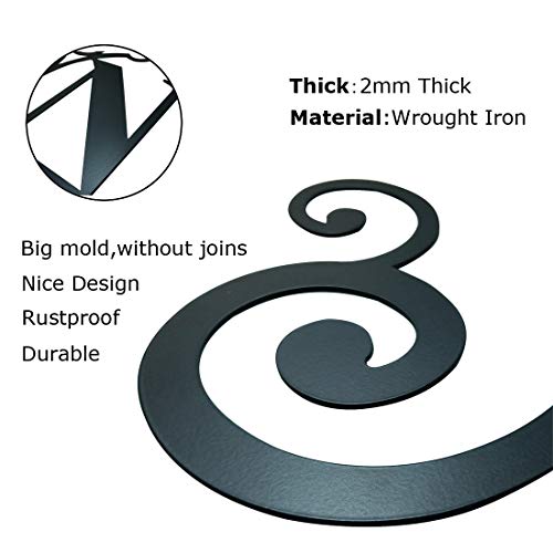 24-Inch Metal Monogram Letter - Wrought Iron Scrolled Wall Decor Sign