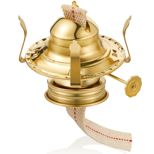 #2 Brass Oil Lamp Burner Replacement with Wick for Kerosene Lanterns