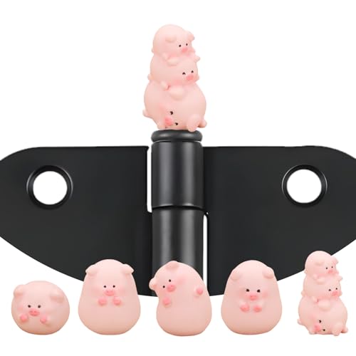 5-Piece Magnetic Cartoon Pig Door Hinge Toppers for Home Decoration