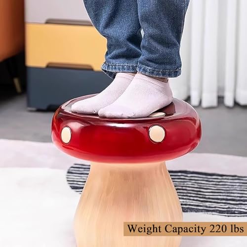 Mushroom Stool Resin Ottoman for Indoor and Outdoor Home Decor