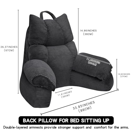 Reading Pillow with Arms - Shredded Memory Foam Back Support