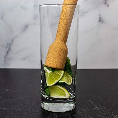 12-Inch Hardwood Cocktail Muddler for Mojitos & More - Bar Tool