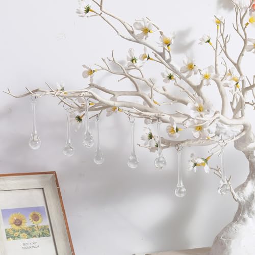 20pcs 3-inch K9 Crystal Teardrop Chandelier Prisms for DIY Decoration
