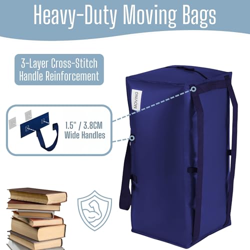 Extra Large Heavy Duty Moving Bags with Backpack Straps and Zippers