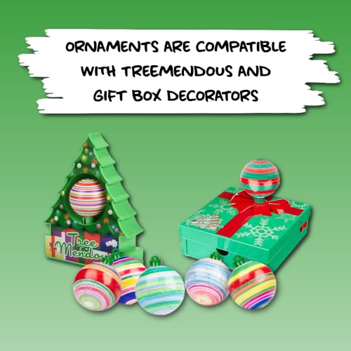 12-Piece DIY Blank White Ball Ornaments Refill Kit with Storage Box