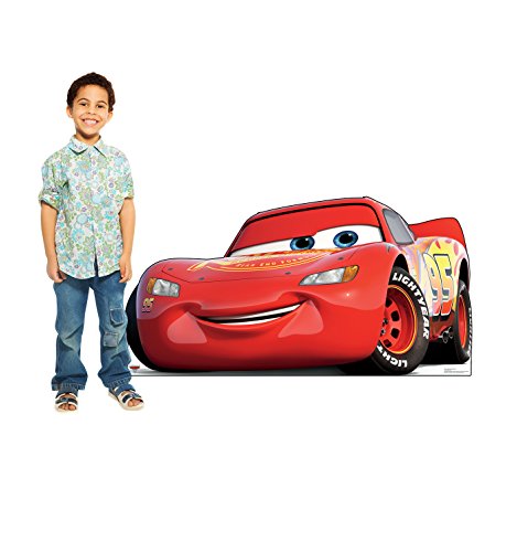 Life Size Red Race Car Cardboard Cutout Standee - 64-inch Party Decoration