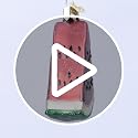 Watermelon Wedge Glass Blown Ornament Handcrafted Holiday Decoration