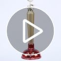 Toilet Plunger Glass Blown Christmas Ornament, Hand-Painted Decor