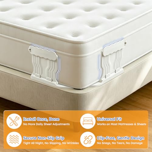 Heavy Duty Bed Sheet Holders - 4 Pack Corner Fasteners