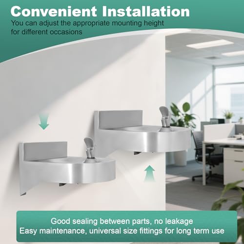 Wall-Mounted Stainless Steel Water Drinking Fountain for Commercial Use