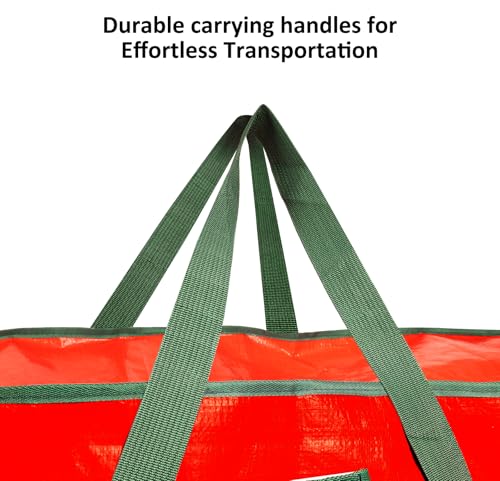 9 Ft Heavy Duty Christmas Tree Storage Bag Waterproof Red with Handles