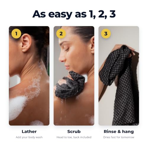 Sima Brand Exfoliating Washcloth Face & Body Scrub Towel - Japanese