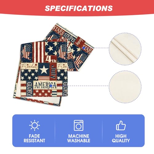 Artoid Mode American Flag Table Runner 13x108 Inch for 4th of July & Memorial Day Decor