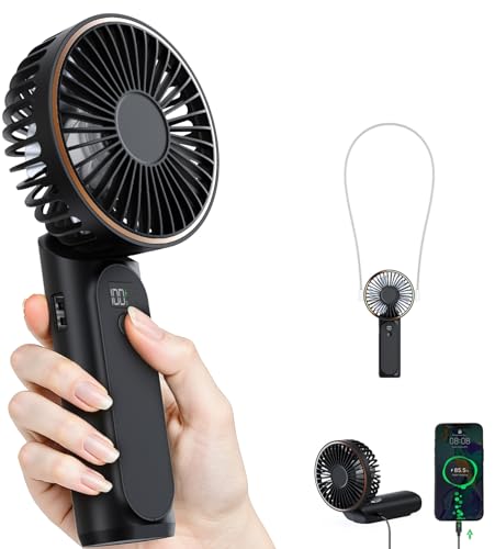 TUNISE Portable Handheld Fan 4000mAh Rechargeable Foldable Personal Fan
