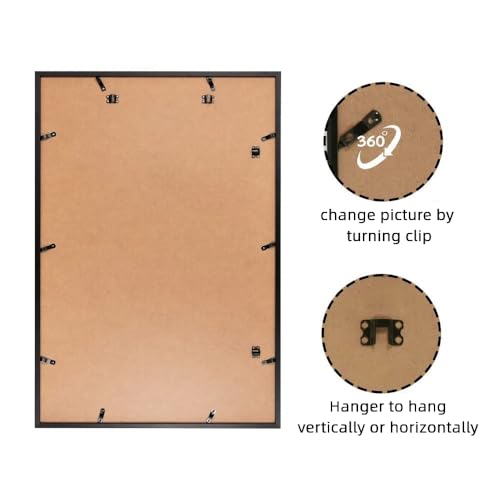 24x36 Metal Poster Frame - Sleek Black Picture Frame for Wall Display
