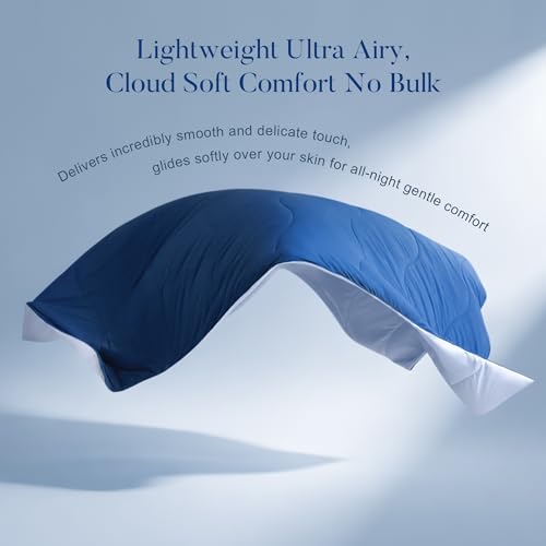 AQUZIN Cooling Comforter Set Queen Size with Pillowcases for Hot Sleepers