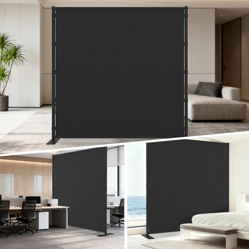 Freestanding Single Panel Room Divider, 71" x 76" Portable Privacy Screen