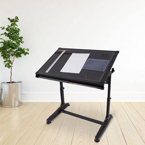 Adjustable Height Drafting Table with Tilt Top - 40" x 26" Drawing Desk