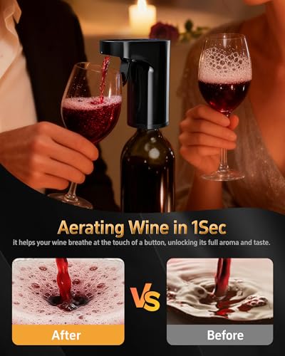 5-in-1 Black Wine Aerator and Liquor Dispenser with Pourer - Redsack