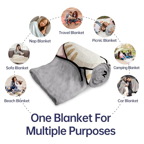 60x50 Grey Christmas Granddaughter Gift Blanket from Grandma - Cozy Throw